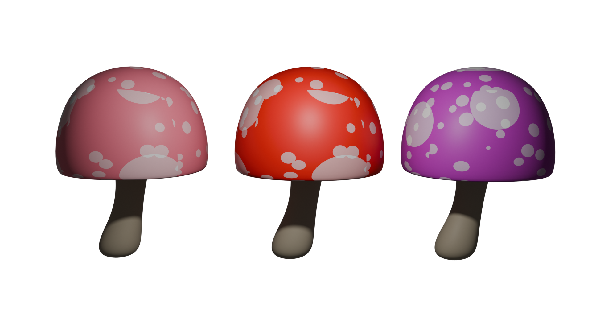 3D bos mushroom game assets